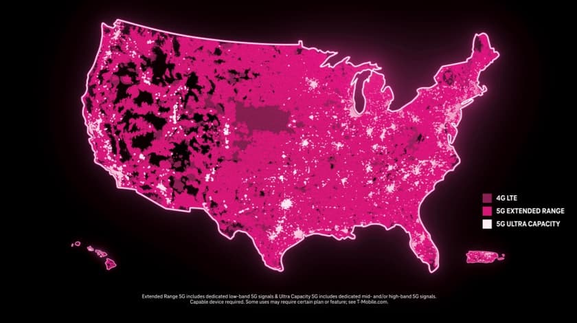 T-Mobile 5G Coverage Map 2024 | Technologg